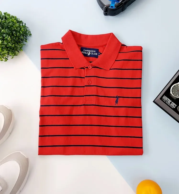 Camiseta Cambrige Polo Club para Caballero diseño a rayas