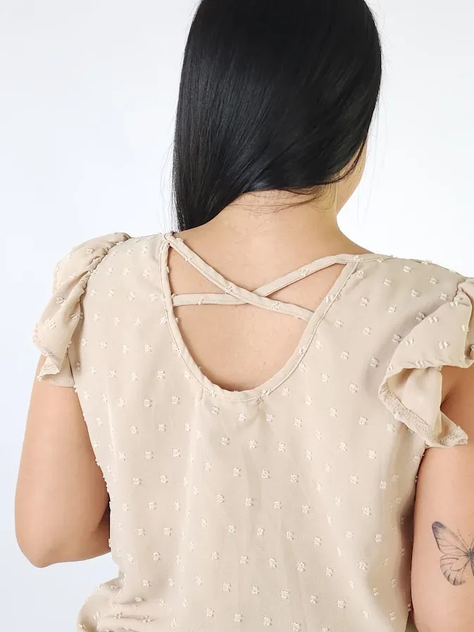 Blusa para dama color beige