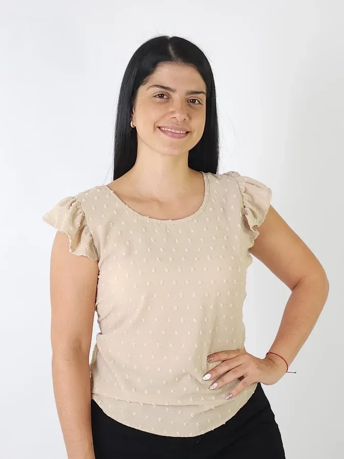 Blusa para dama color beige