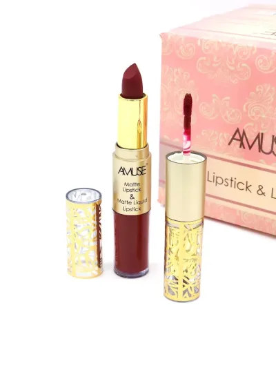 Labial Matte y Labial Líquido AMUSE Tono 9