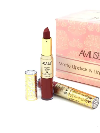 Labial Matte y Labial Líquido AMUSE Tono 9