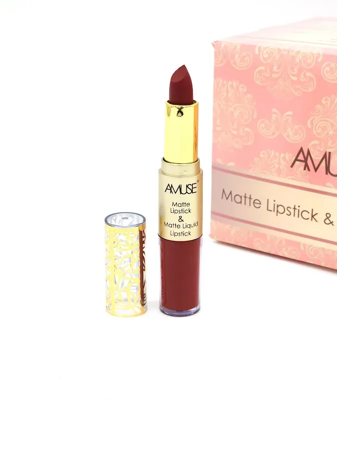 Labial Matte y Labial Líquido AMUSE Tono 9