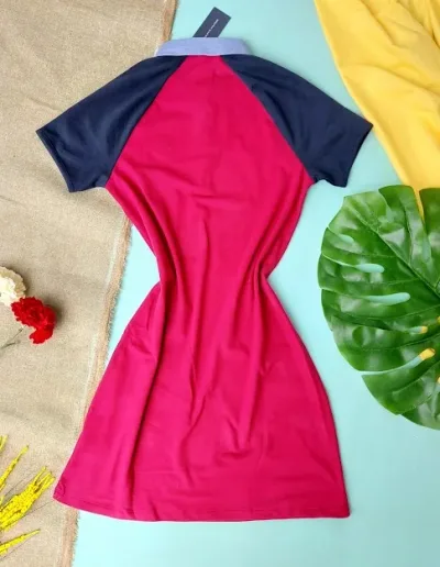 Vestido Tommy Hilfiger para dama color vino, azul y celeste