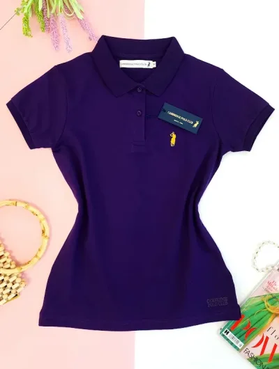 Camiseta Polo Cambrige Club para dama color morado oscuro