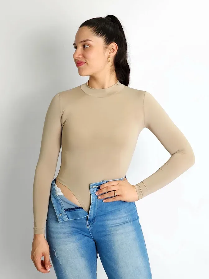 Body para dama color beige