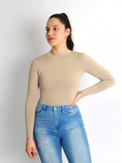 Body para dama color beige
