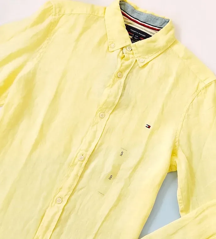 Camisa Tommy Hilfiger para caballero color amarillo