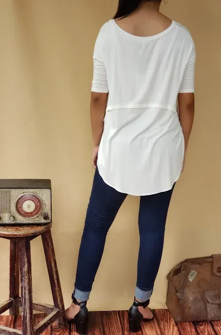 Blusa para dama color blanco hueso