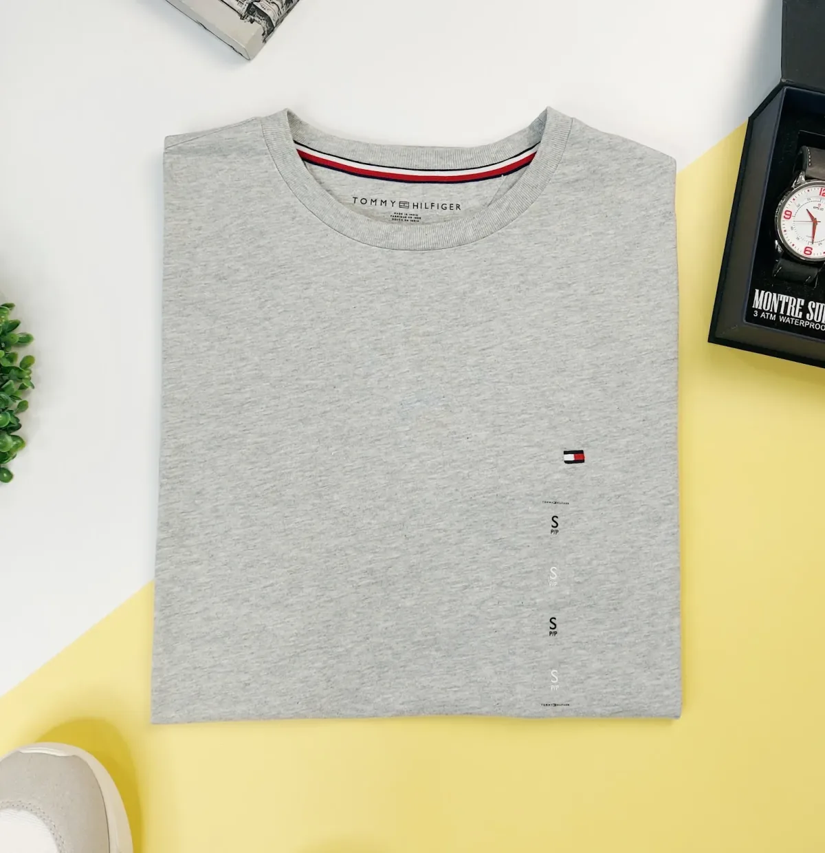Camiseta Tommy Hilfiger para caballero color gris claro