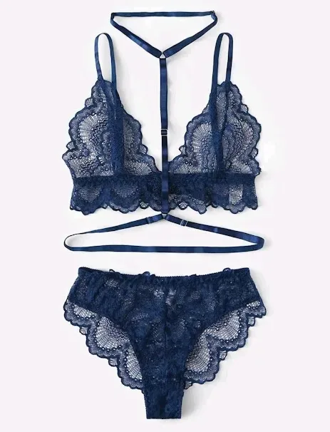 Lencería para dama color azul