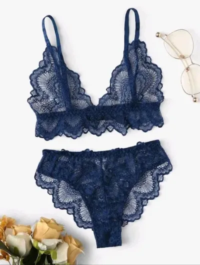 Lencería para dama color azul
