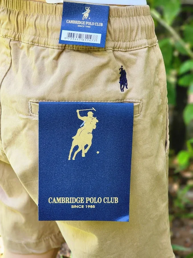 Short Cambridge Polo Club para niño color beige