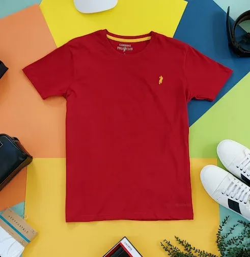 Camiseta Cambridge Polo Club para caballero color vino