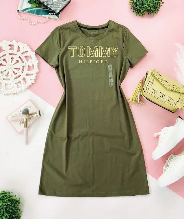 VestidoTommy Hilfiger para dama color verde musgo