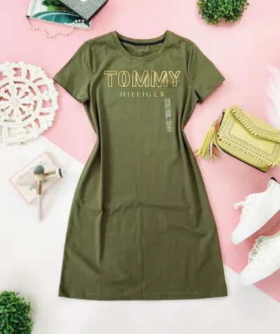 VestidoTommy Hilfiger para dama color verde musgo