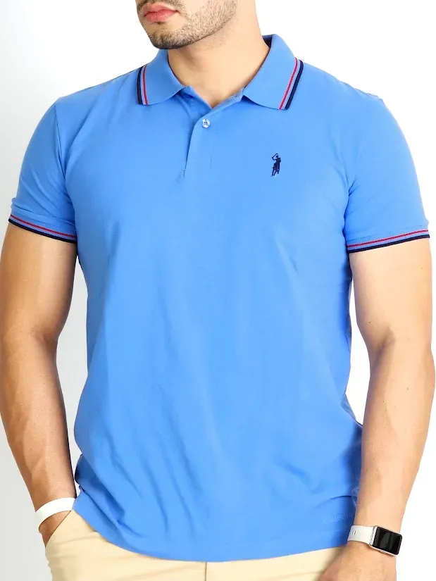 Camiseta Cambrige Polo Club para caballero color celeste oscuro