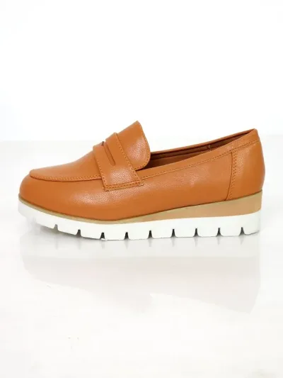 Zapatos Natural Elena Camel Pu para dama