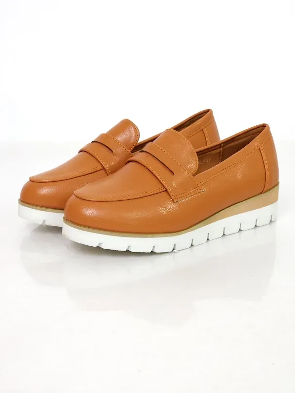 Zapatos Natural Elena Camel Pu para dama