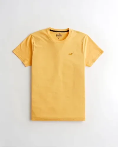 Camiseta Hollister para caballero color amarillo