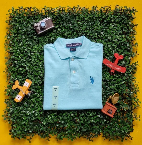 Camiseta Polo para niño color celeste