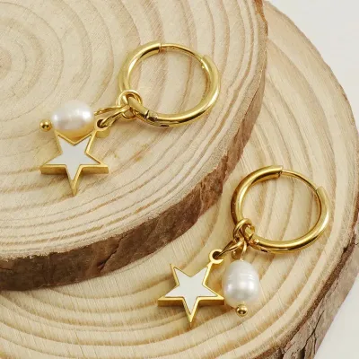 Aretes para dama de acero inoxidable