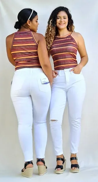 Mom Jeans YMI Fit High Rise para dama color blanco