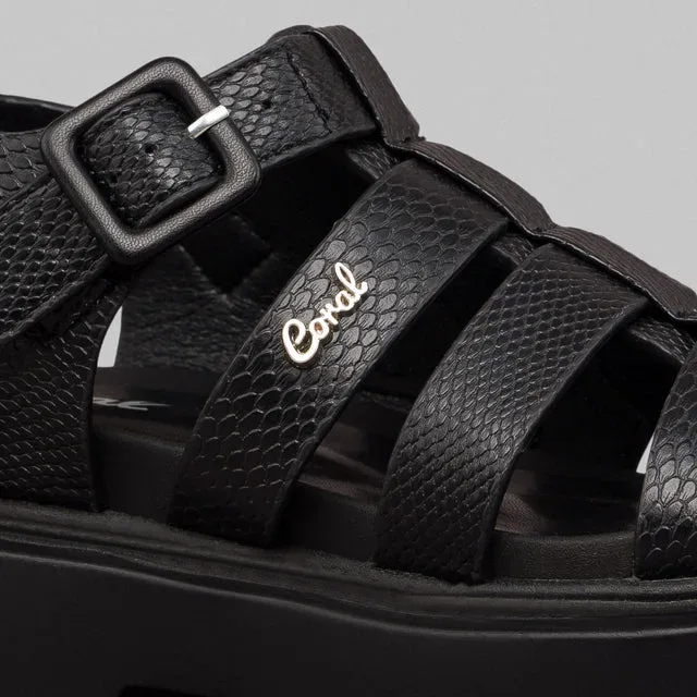 Sandalias Coral  Cleopatra 3 Black para dama