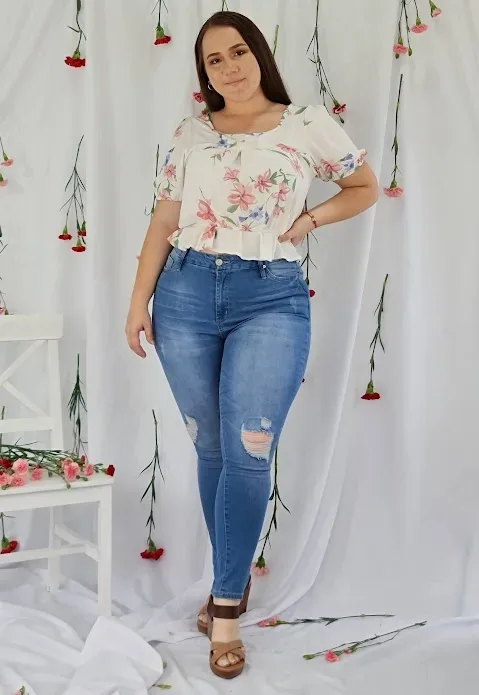 Jeans para dama skinny M1707  color azul