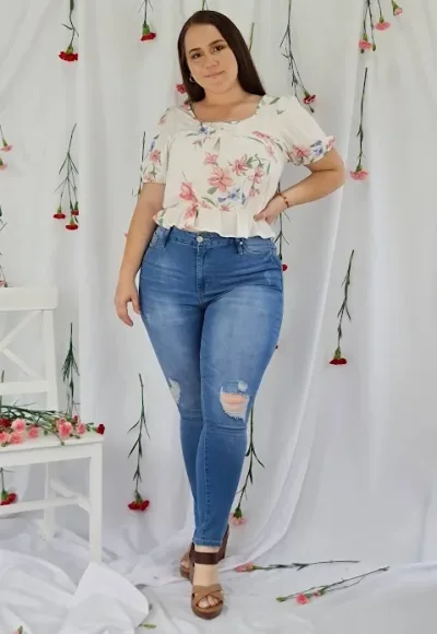 Jeans para dama skinny M1707  color azul