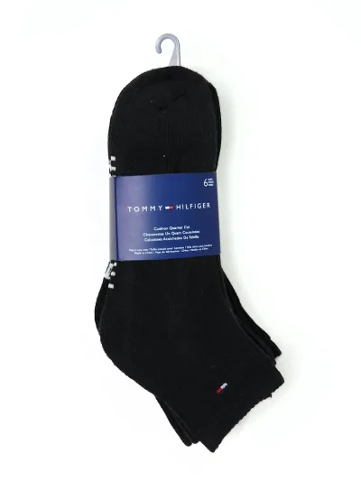 Set 6 pares de medias Tommy Hilfiger para caballero color negro