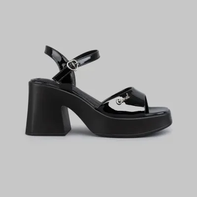 Sandalias Coral Lucky 2 Black Pat  para dama