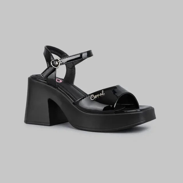 Sandalias Coral Lucky 2 Black Pat  para dama