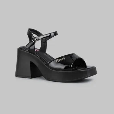 Sandalias Coral Lucky 2 Black Pat  para dama