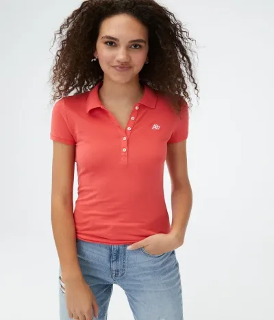 Camiseta Aeropostale para dama color coral fuerte