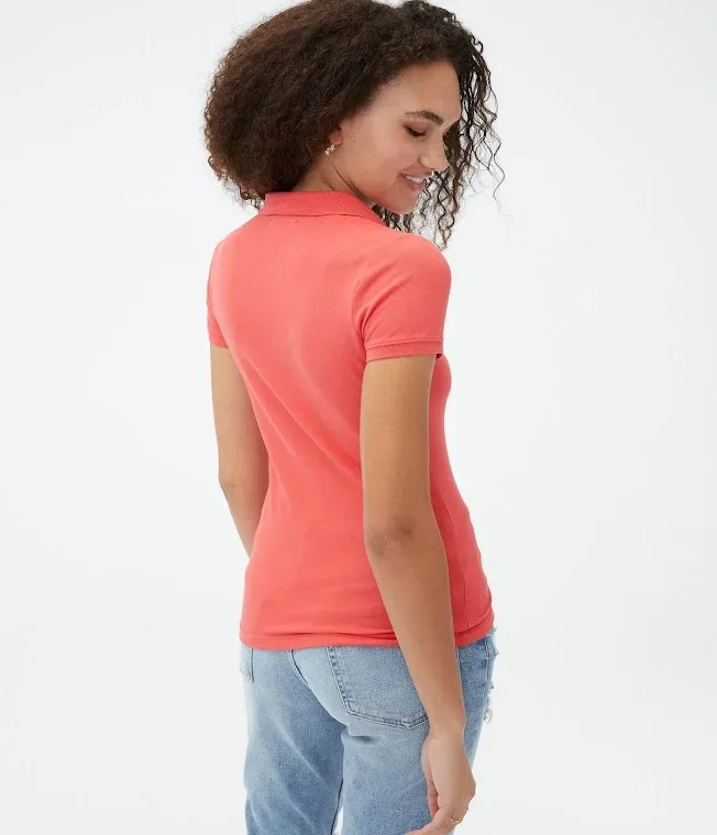 Camiseta Aeropostale para dama color coral fuerte