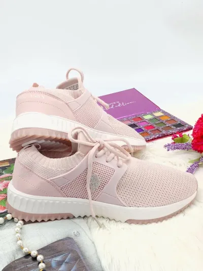 Tenis Us Polo Assn para dama color rosado