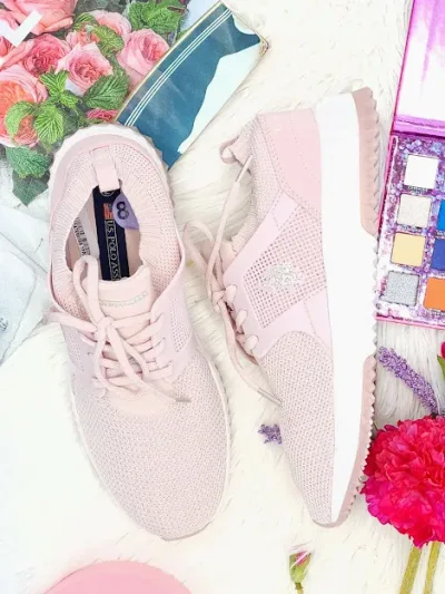 Tenis Us Polo Assn para dama color rosado