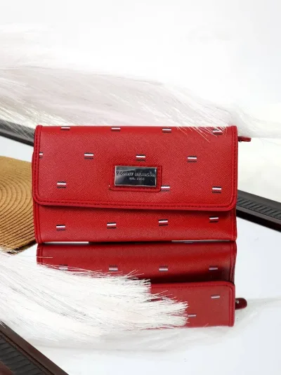 Cartera Tommy Hilfiger para dama color rojo