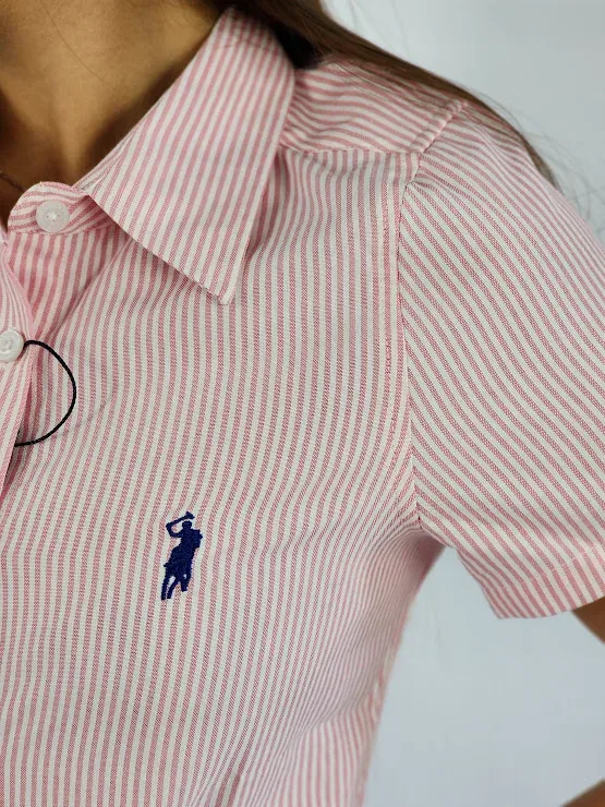 Camisa Cambrige Polo para muchacha diseño a rayas