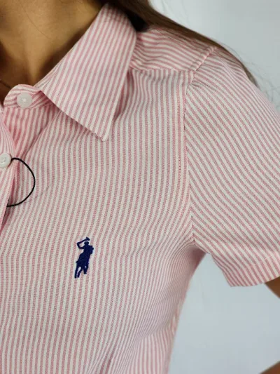 Camisa Cambrige Polo para muchacha diseño a rayas