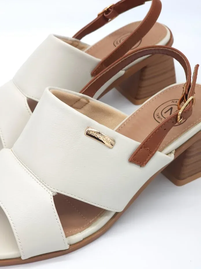 Tacones Natural para dama color blanco