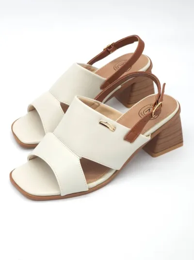 Tacones Natural para dama color blanco