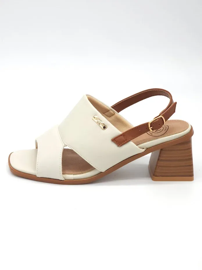 Tacones Natural para dama color blanco