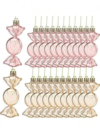 Set de 6 piezas de decoración en forma de confite color al azar