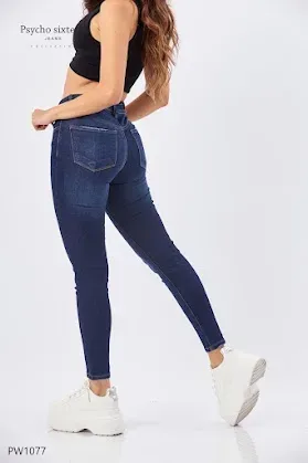 Jeans Psycho Sixteen Mica High Rise PW1077 para dama color azul