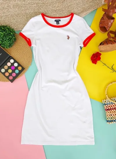 Vestido U.S Polo para dama color blanco