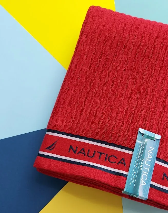 Paño Náutica 100% algodón color rojo