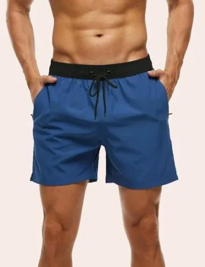 Pantaloneta para caballero color azul medio