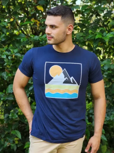 Camiseta para caballero Estivaneli color azul