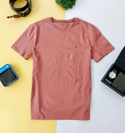 Camiseta Tommy Hilfiger para caballero color palo rosa